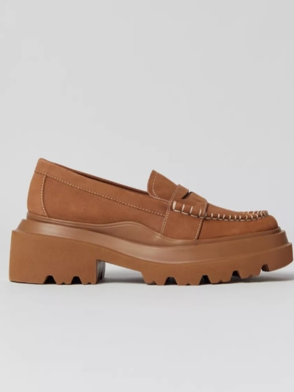 G.H. Bass Women's Ella Suede Platform Lug Loafers Size 8.5W/9